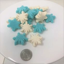 Beulah's Candyland Gummi Glitter Snowflakes Sugar Sanded Gummy Christmas Candy 2.2 Pounds