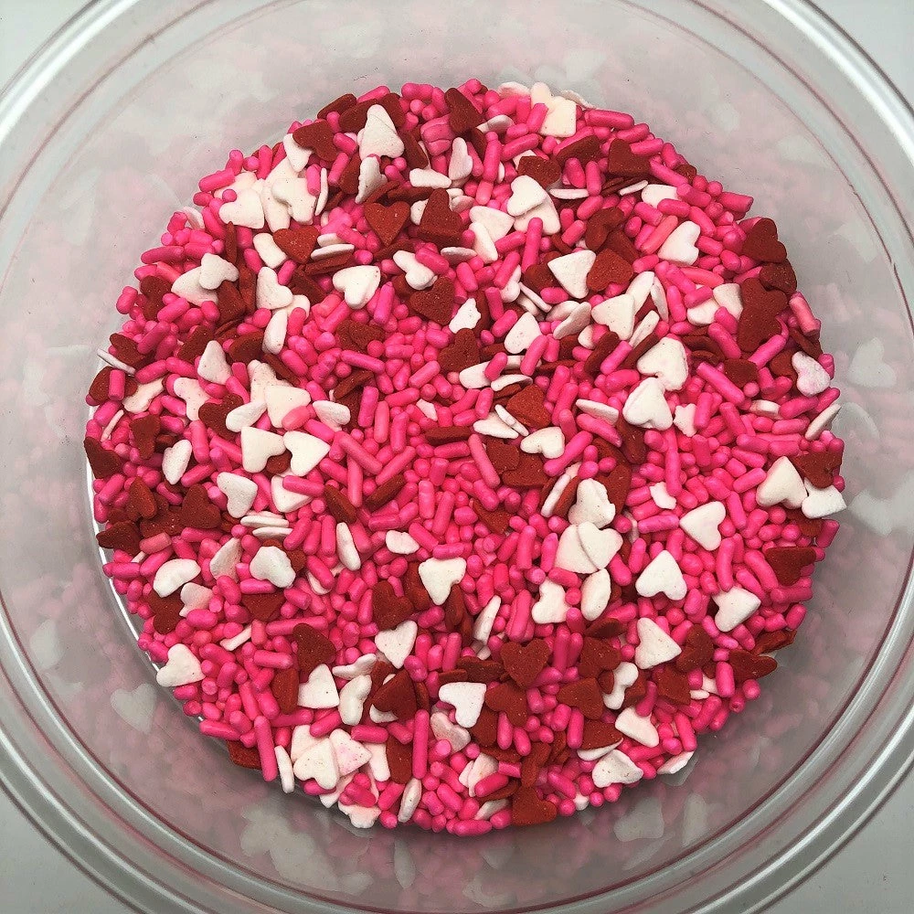 QA Products, Inc. - Beloit, Wisconsin Valentine Hearts And Sprinkle Mix Red Pink White Topping Sprinkles 1 Pound Sprinkles & Toppings 3 QA Products, Inc. - Beloit, Wisconsin Valentine Hearts And Sprinkle Mix Red Pink White Topping Sprinkles 1 Pound Sprinkles & Toppings