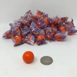 Beulah's Candyland Jawbreakers Orange Color Medium 3/4 Inch Diameter Wrapped Jaw Breaker 5 Pounds