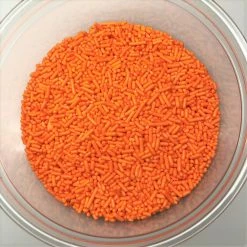 QA Products, Inc. - Beloit, Wisconsin Sprinkles Orange Jimmies Bakery Topping 8 Ounces Colored Sprinkles Sprinkles & Toppings
