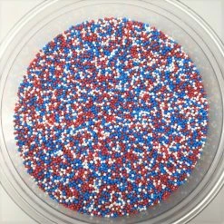 WNC - Pennsylvania Patriotic Nonpareils Red White Blue All American Topping Sprinkles 5 Pounds