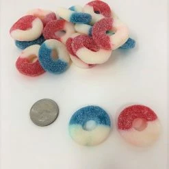 Beulah's Candyland Patriotic Gummi Rings 1 Pound Gummy Freedom Rings Bulk Gummy Candy Gummi Candy