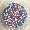 QA Products, Inc. - Beloit, Wisconsin Patriotic Stars & Stripes Mix Star Shapes Sprinkles Bakery Topping 6 Pounds