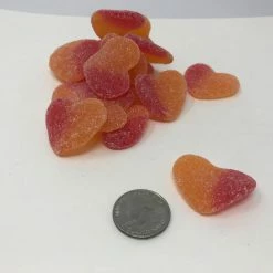 Vidal Golosinas, Located In Spain. Gummi Peach Hearts 1 Pound Gummy Valentine Candy