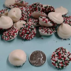 Reppert's Candies - Oley, PA White Smooth And Melty Mints Christmas Red Green Topping 2 Pounds