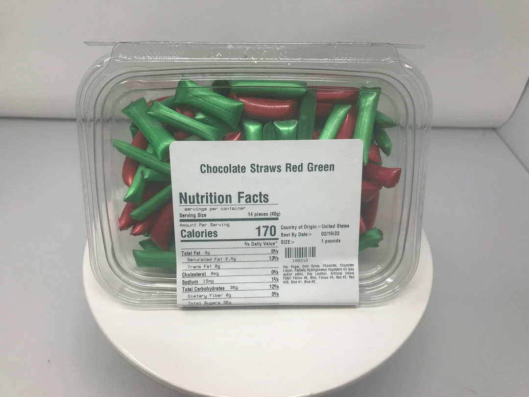 Beulah's Candyland Old Fashion Chocolate Straws Red And Green 2 Pounds Chocolate Filled Straws Christmas Candy 4 Beulah's Candyland Old Fashion Chocolate Straws Red And Green 2 Pounds Chocolate Filled Straws Christmas Candy