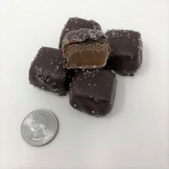 Beulah's Candyland Gourmet Sugar Free Sea Salt Caramels Dark Chocolate Vanilla Caramels 1 Pound