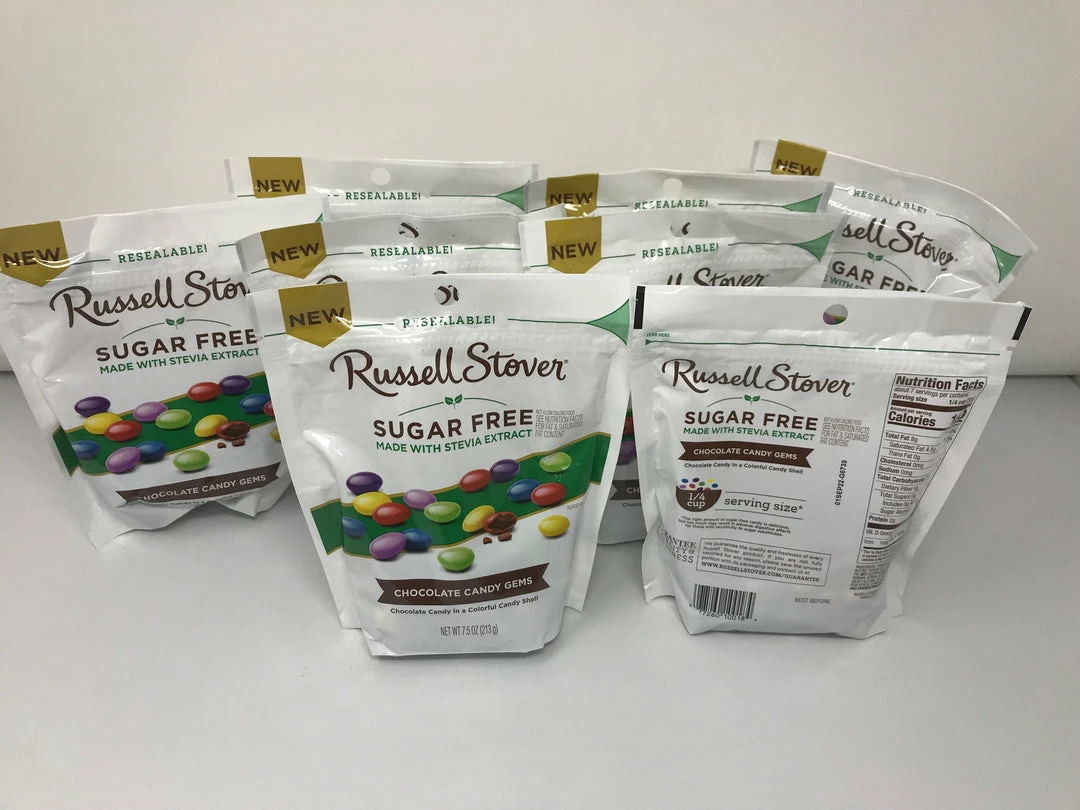 Beulah's Candyland Russell Stover Sugar Free Chocolate Candy Gems 8 Bags Sugar Free Candy 3 Beulah's Candyland Russell Stover Sugar Free Chocolate Candy Gems 8 Bags Sugar Free Candy